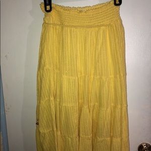 Long yellow skirt with bells
